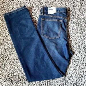 Old Navy boys cotton polyester blue skinny jeans size 16
